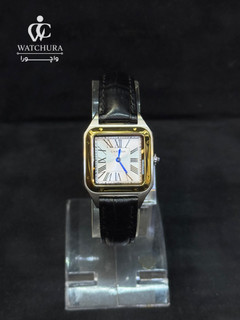 ساعت مچی زنانه کارتیه دمونت Cartier Santos-Dumont - دورنگ استیل طلایی